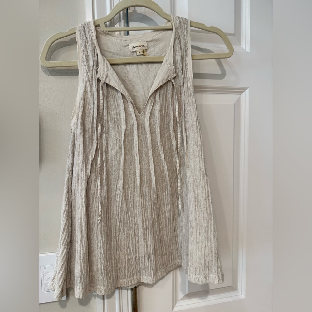 Meadow Rue Cream Sleeveless Top